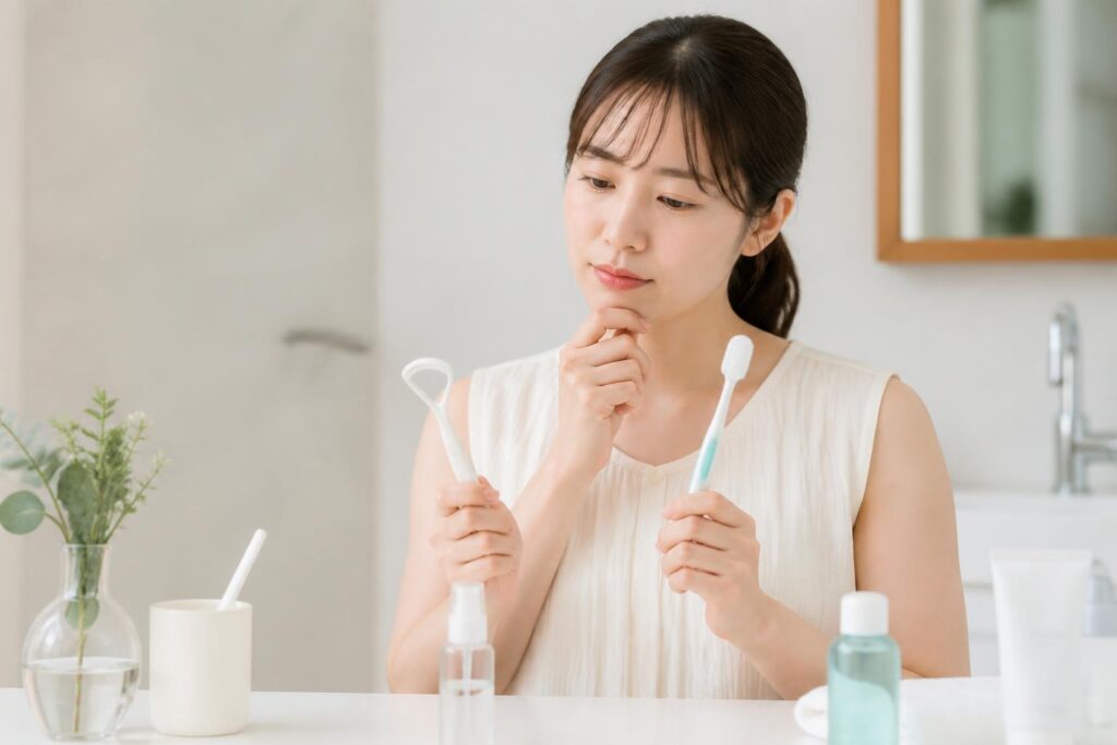 舌苔の口臭への効果的な取り方は？